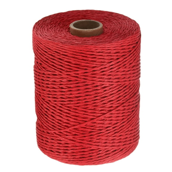 Uxcell 328 Yards Raffia Ribbon, 2mm Raffia Twine Wrapping Ribbon Paper String Craft Wire for Gift Wrapping DIY Projects Flower Bouquet Making Decoration, Red