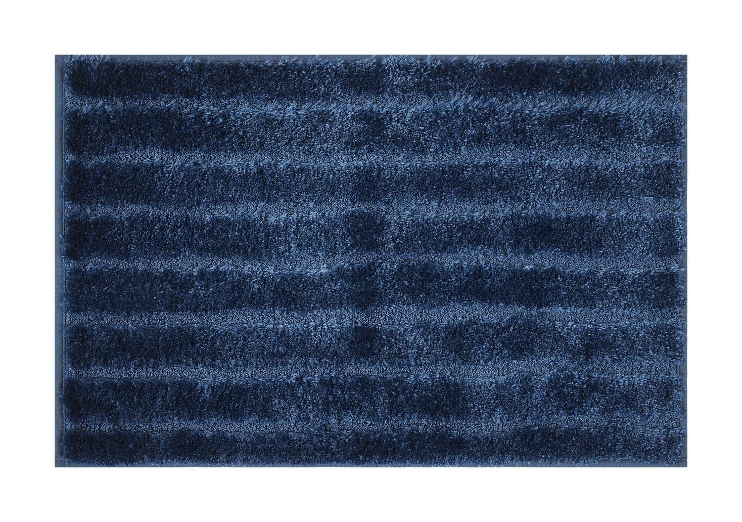 Ensemble de tapis pour salle de bain 2 pièces à rayures touffetées bleu foncé Mainstays
