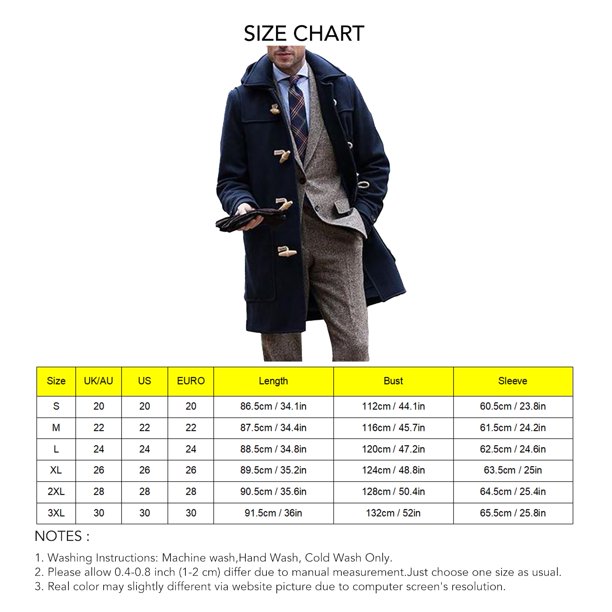 Burberry mens trench coat clearance size chart