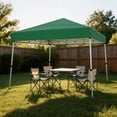 thumbnail image 3 of Gazebo plegable 3x3 m impermeable y resistente, altura ajustable, patas inclinadas, paredes de malla, refugio portátil para jardín, terraza, patio y playa, con bolsa de transporte, color verde, 3 of 7