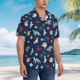 thumbnail image 4 of Haiem Sea Creatures Printed Hawaiian Shirt for Men - Men’s Casual Beach Summer Shirts - Stretch Fabric with Modern Fit-XX-Large, 4 of 7