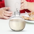 thumbnail image 4 of ColoMX 12 botellas transparentes con adorno, rellenables, para bebidas, leche, zumos y dulces, bodas y fiestas. Uso versátil en diversos entornos. 150 ml., 4 of 8
