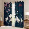 thumbnail image 2 of Feelyou Chinese Crane Animal Blackout Curtains Set of 2 (52x84 Each), Tokyo Cherry Blossoms Window Curtains, Japanese Artwork Style Curtains and Drapes, Blackout Curtains Room Decor, 2 of 6