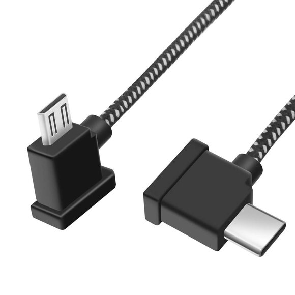 Hanatora 11.8 inch USB C to Micro USB RC-N3/N1/N2/N1C Remote Controller Cable for DJI Mavic 3,Mini 4K/2/SE/3 Pro,Neo,Air 3S/3/2/2S,1FT Tablet Phone Extension RC Data Cord(Micro USB Connector)
