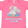 thumbnail image 4 of Inktastic My Great Grandpa Loves Me Cute Elephants Clouds Moon Stars Boys or Girls Baby Bodysuit, 4 of 5
