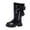 Black, variant on LYHaoo Children Boots Girls High Boots Autumn Winter Zipper Single Boots High Boots Pearl Bow Sizes 12.5 Black(Little Kid)
