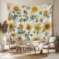thumbnail image 2 of Farmhouse Sunflower Tapestry for Bedroom Wall Hanging Tapestry, Vintage Summer Botanical Ceiling Backdrop Tapestries Poster Blanket Wall Decor for Teens Room Living Room Dorm 51" x 59", 2 of 8