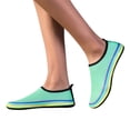 thumbnail image 2 of CIENVNSTG Unisex Wide Width Rainbow Striped Gradient Barefoot Aqua Socks Quick‑Dry Non‑Slip Water Shoes Lightweight Slip‑On Breathable Footwear Green 36, 2 of 6