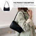 thumbnail image 2 of HERFIER 1Pc Fashionable Shoulder Bag Simple PU Shoulder Bag Retro Chic Bag for Women 8.25x5.7x3.14in, 2 of 9