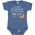 thumbnail image 3 of Inktastic I Love My Little Sis to the Moon and Back Boys or Girls Baby Bodysuit, 3 of 5