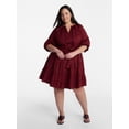 thumbnail image 2 of Terra & Sky Women’s Plus Tiered Mini Dress with Elbow Length Sleeves, Sizes 0X-5X, 2 of 5