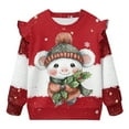 thumbnail image 6 of DISNIMO Toddler Christmas Sweatshirt Girls Mouse Printed Sweater Long Sleeve Pullover Tops Comfy Sweatshirt Fall Winter Clothes 7-8 Years, 6 of 7