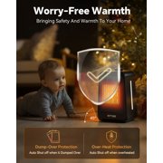 NFTIGB 1500W PTC Space Heater Portable Desktop Electric Heaters for Home, Ceramic Fast Heating, New
