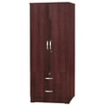 thumbnail image 3 of Better Home Products Grace Wood 2-Door Wardrobe Armoire with 2-Drawers Mahogany, 3 of 5