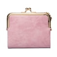 thumbnail image 4 of Cartera de mano para tarjetas de crédito, tarjetero informal, organizador de cuero PU, portátil Rosa, 4 of 8