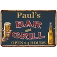 thumbnail image 1 of Paul's Green Bar and Grill Metal Sign 8x12 Decor 208120044049, 1 of 1