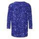 thumbnail image 4 of Tejiojio Women's Sequin Top Round Neck 3/4 Sleeves Sparkly Casual Party Blouse S-2XL, 4 of 5