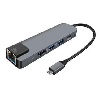  USB C Hub, 5 in 1 USB C 4K@32Hz HDMI Adapter with Ethernet  Port, 100W Power Delivery PD Type C Charging Port, USB 3.0& 2.0 Ports  Adapter Compatible for MacBook Pro