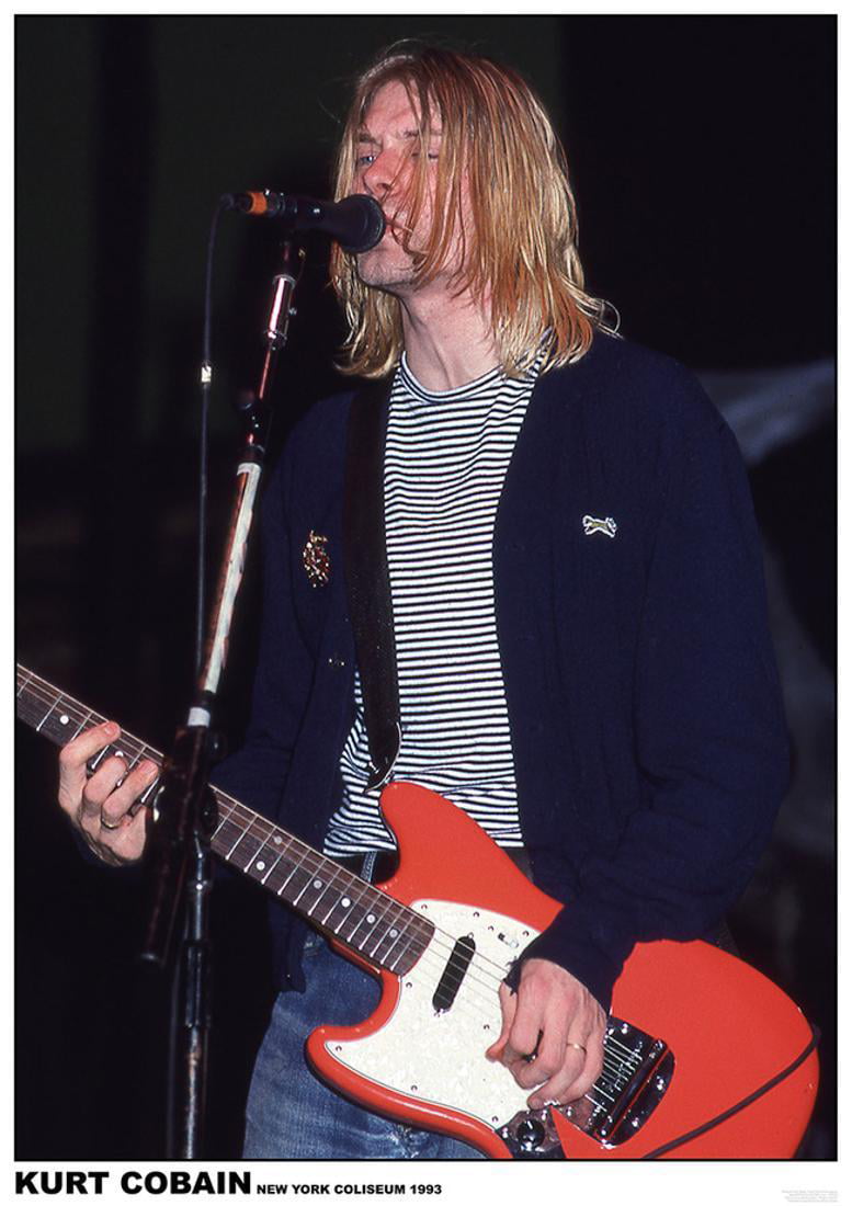 Poster Affiche Kurt Cobain Nirvana Rock Grunge Live Unplugged 