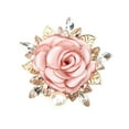 thumbnail image 5 of Jeachry Women Brooch 3D Rose Leaf Faux Pearl Rhinestone Lapel Collar Pin Bag Scarf Hat Decoration Brooch Prom Party Jewelry, 5 of 8