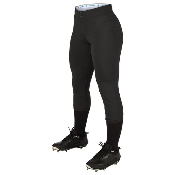 Champro Sports Fireball Womens Fastpitch Softball Knickers W/ Reinforced Double-Ply Knee Black, Large