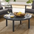 thumbnail image 1 of Modway Table Basse Ronde en Aluminium pour Patio Extérieur 35 Pouces en Graphite, 1 of 7