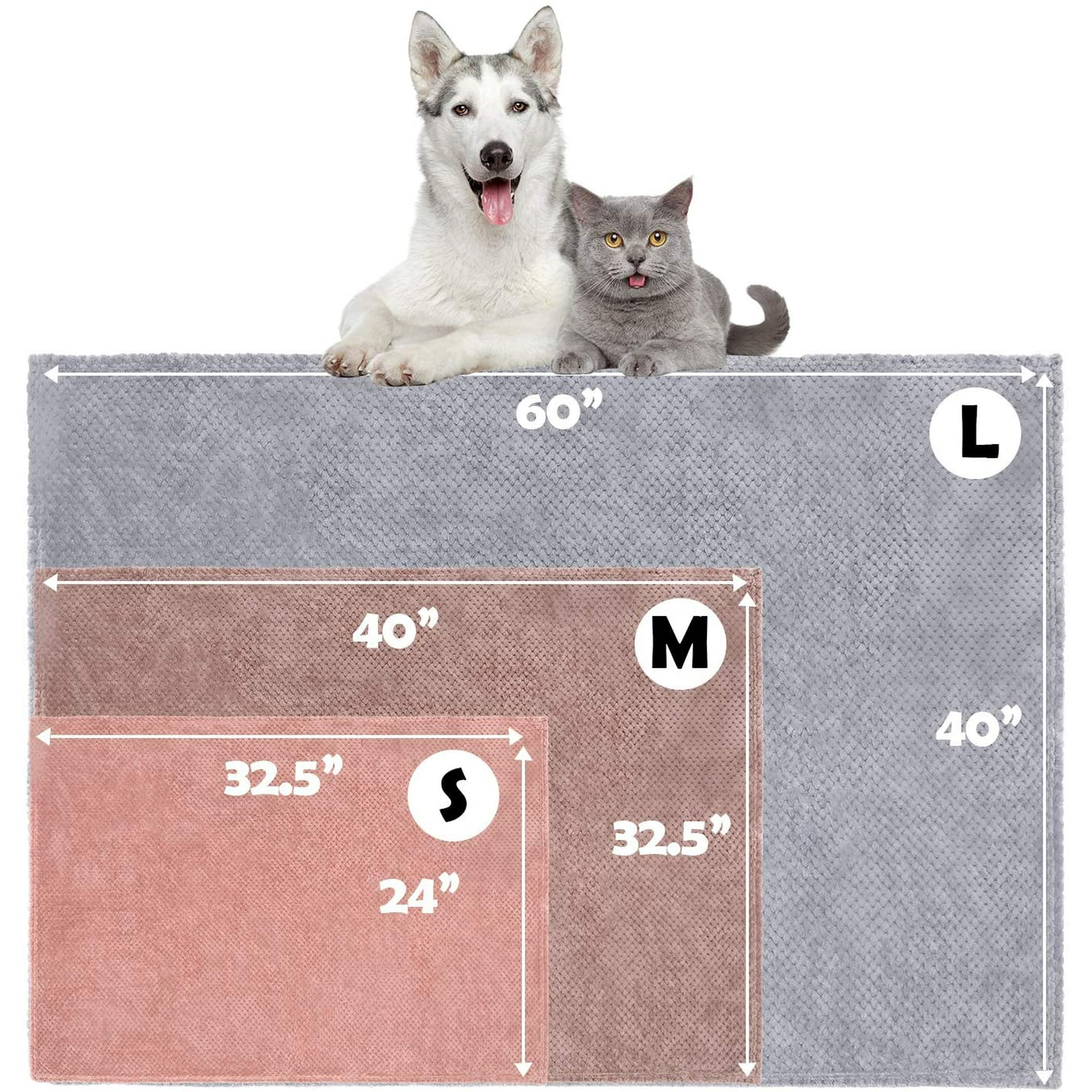 IGUOHAO Fluffy Dog Blanket Soft and Warm Fleece Pet Throw Blankets for Dogs Cats Puppy Kitten Large Grey Walmart