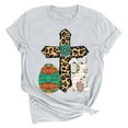 thumbnail image 2 of Économies de Printemps! CEHVOM Chemises de Pâques pour Femmes 2024, Hauts de Pâques Amples Grande Taille, T-Shirt Graphique Joyeuses Pâques à Manches Courtes Col Rond, T-Shirt Enseignant de Pâques, T-Shirt Lapin de Pâques pour Femmes, 2 of 3