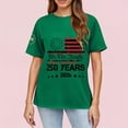 thumbnail image 4 of Only Moment American Pride Graphic Tee Crew Neck Short Sleeve Patriotic Graphic Tee 4th of July Independence Day Shirt Casual Short Sleeve Tops Green,L, 4 of 6