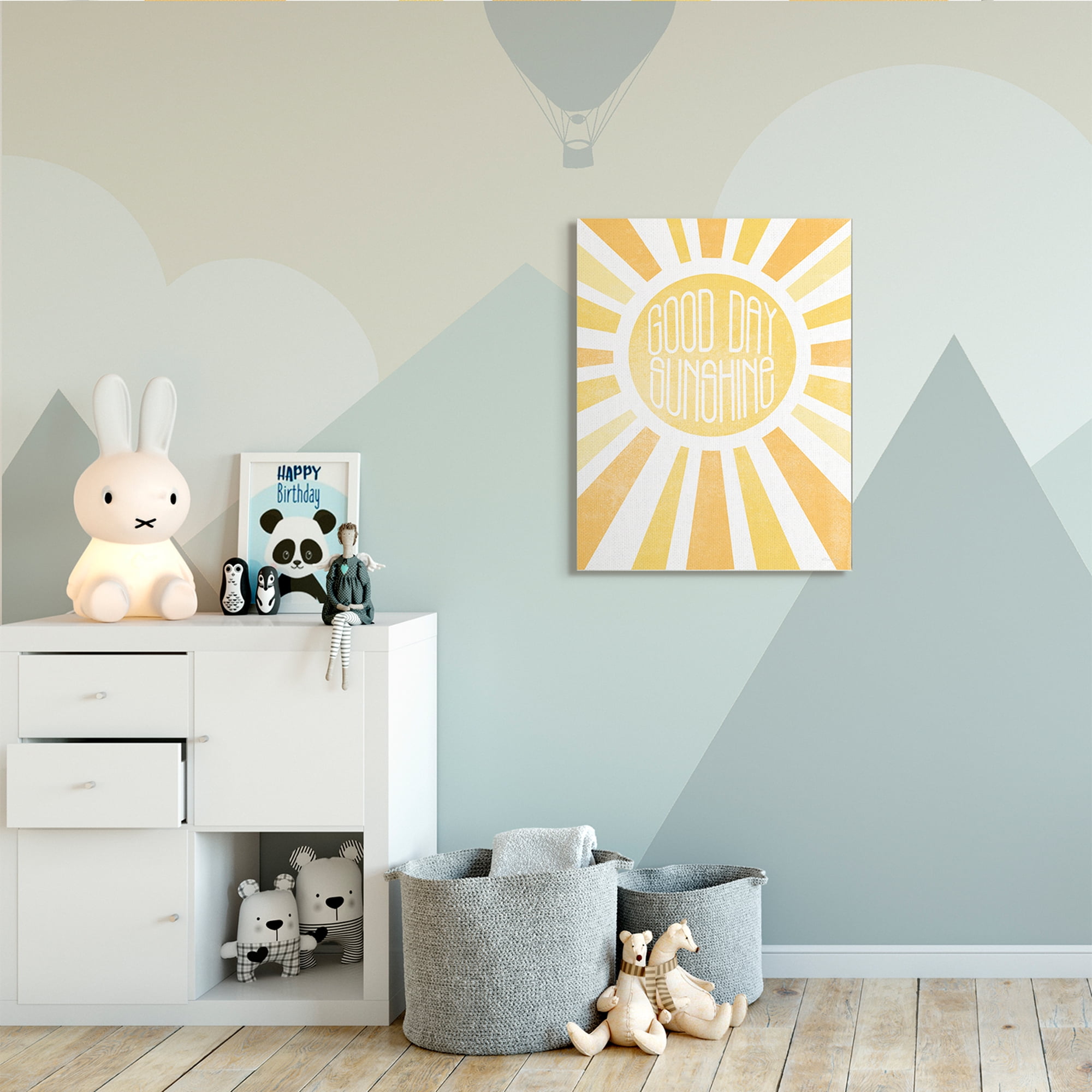 Stupell Industries Good Day Sunshine Greeting Bright Yellow Rays ,30 x 40,Designed by Susan Ball