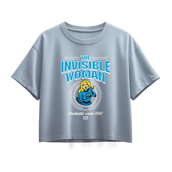 Fantastic Four - Invisible Woman Collegiate - Youth Girls Boxy T-Shirt