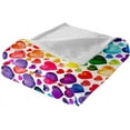thumbnail image 6 of Throw Blanket for Couch Sofa Colorful Love Heart Couple Lovers Blanket Boys Girls Teen Soft Flannel Fleece Blanket Rainbow Heart Shaped Decor All Season (Colorful, Throw(50"x60")), 6 of 6
