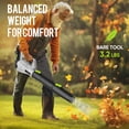 thumbnail image 5 of Steelite 21V Cordless Leaf Blower,150 MPH 600 CFM,Electric Leaf Blower with 2 x 2.0Ah Battery Packs and Charger,Lightweight Battery Powered Leaf Blower for Lawn Care, Patio Cleaning, 5 of 8