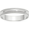thumbnail image 1 of 10K White Gold 10Kw 4mm Ltw Milgrain Half Round Band Size 11 Made In United States 1wml040-11, 1 of 5