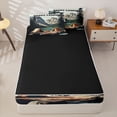 thumbnail image 4 of Homewish Camping Theme Zipper Twin Comforter Sets with Fitted Sheet and 2 Pillowcases,Nature Mountain Lake Zipper Bedding Set,Black Reversible,4-Piece, 4 of 7