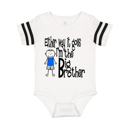 

Inktastic Either Way It Goes I m the Big Brother Gift Baby Boy Bodysuit