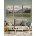 thumbnail image 3 of Drsoum Vintage Landscape 24x36in Brown Framed Wall Art Mountain Range Retro Classic Farmhouse Paints Rustic, 3 of 7