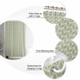 thumbnail image 3 of Striped Shower Curtain, 72" x 72", Abstract Chevron White Line Sage Green Bohemian Waterproof Bathroom Curtain Washable Shower Curtain Set with 12 Hooks, 3 of 6