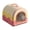 Pink, variant on Homenest Cooling Cat Igloo Bed with Ice Packs, Summer Cool Down Enclosed Pet Shelter for Cats & Small Dogs, Portable Foldable Chilled Hideout Pink