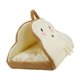 thumbnail image 4 of Cama para perros y gatos, nido para gatos, cojín interior para otoño e invierno, acogedora perrera para interiores, tienda para mascotas beige S, 4 of 9