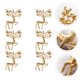 thumbnail image 4 of 6 piezas broches de navidad en forma de alce broches de moda retro ramilletes dorados, 4 of 5