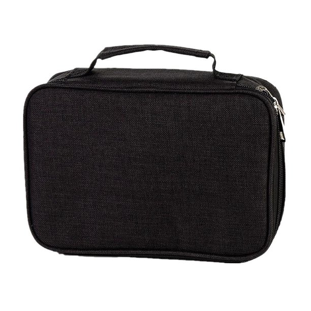Seitruly 72 Slots Colored Pencil Case High Case Capacity Zipper Pencil Pens pinturas Negro