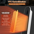 thumbnail image 3 of SUGIFT White 1500W Electric 2 Speed Ceramic Tower Space Heater for Large Rooms, 3 of 8