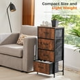 thumbnail image 4 of CONCETTA 4-Drawer Fabric Dresser Storage Chest for Bedroom, Closet, Storage Furniture for Adults, Rustic Brown, 4 of 9