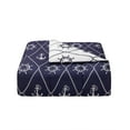 thumbnail image 5 of HOME RETREAT Anchor Away Navy Ultra Soft Microfiber 8 Piece Reversible Comforter Bedding Set - Cal King, 5 of 9