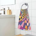 thumbnail image 3 of Yayeee 100% Cotton Hand Towels for Bathroom 16" x 28" Soft Absorbent Kitchen Towel, Colorful Wavy Plaid, 3 of 7