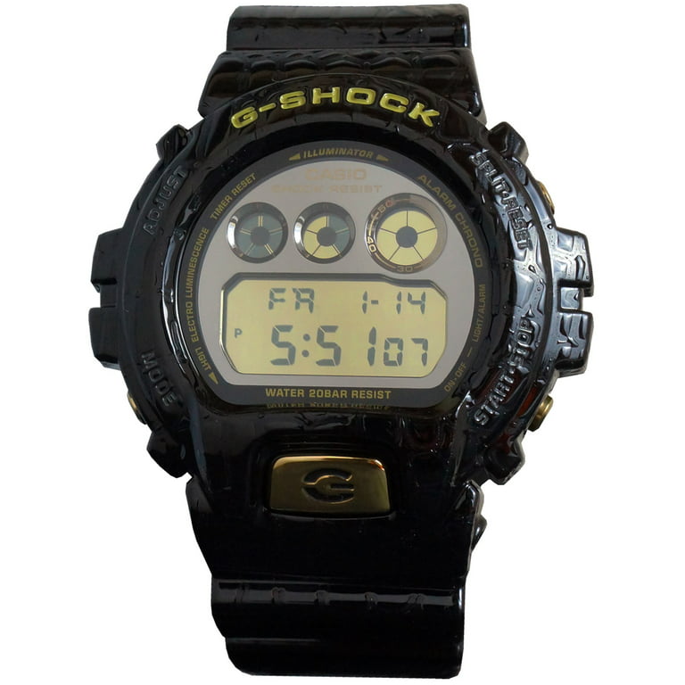 Casio DW-6900CR-1CR G-Shock Men's Modern Crocodile Black Digital Sports  Watch