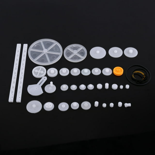 Polea de Engranajes ANGGREK Kits de Engranajes de Piezas Pequeñas de Tecnología Plástica para Robots de Automóviles