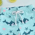 thumbnail image 4 of HCNTES Boys Swim Trunks Toddler Kids Baby Boys Summer Print Shorts Beach Swimwear Swimming Trunks(Mint Green,18-24 Months), 4 of 4