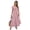 Pink, variant on Womens Summer Maxi Dress 2026 Flutter Short Sleeve V Neck Tie Front Wedding Guest Vacation Tiered Flowy Dresses